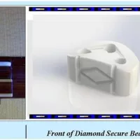 Rosette Diamond Secure Tieblock System - White